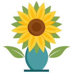 sunflower in a vase