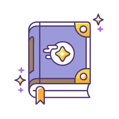 spellbook icon, spellbook vector illustration-simple illustration of spellbook, perfect for spellbook logos and icons