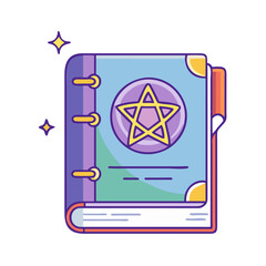 Fototapeta premium spellbook icon, spellbook vector illustration-simple illustration of spellbook, perfect for spellbook logos and icons
