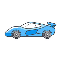 Obraz premium sports car icon, sports car vector illustration-simple illustration of sports car, perfect for sports car logos and icons