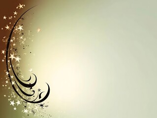Abstract Design Featuring Stars and Swirling Lines