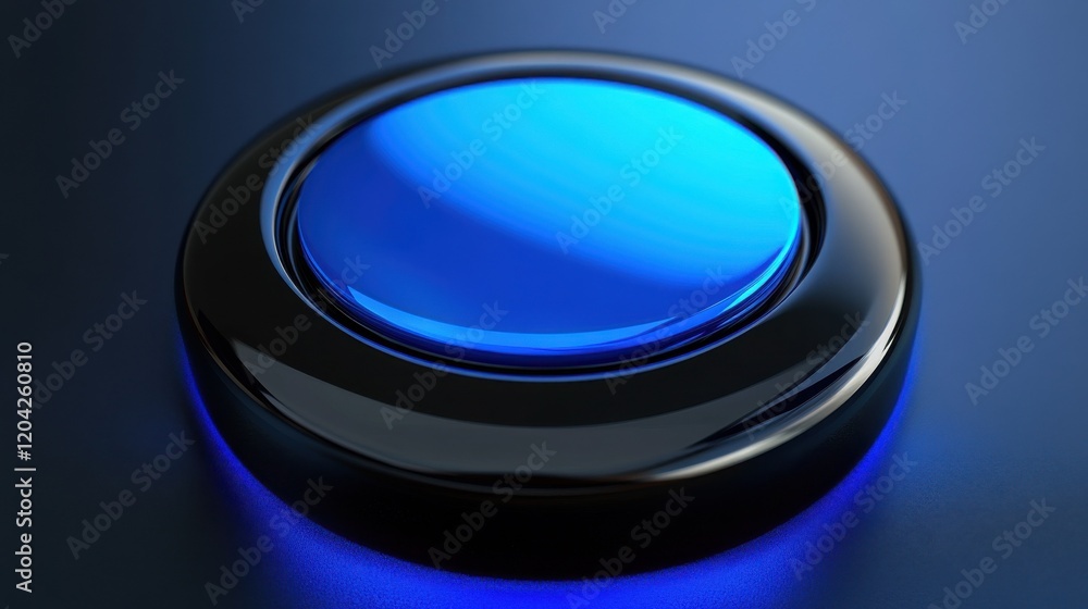 Poster blue digital button background. technology and future concept. 3d rendering.