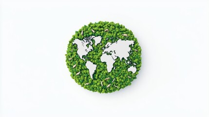 Fototapeta premium A green globe representing earth, symbolizing environmental awareness.