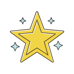 Obraz premium star icon, star vector illustration-simple illustration of star, perfect for star logos and icons