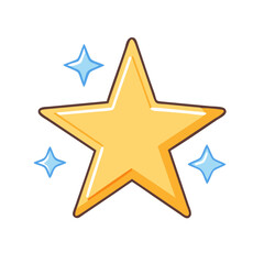 star icon, star vector illustration-simple illustration of star, perfect for star logos and icons