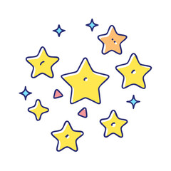 star cluster icon, star cluster vector illustration-simple illustration of star cluster, perfect for star cluster logos and icons
