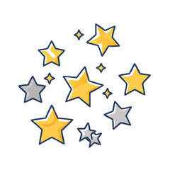 Fototapeta premium star cluster icon, star cluster vector illustration-simple illustration of star cluster, perfect for star cluster logos and icons