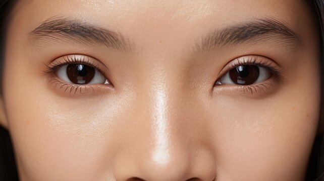 Close-up of an east asian womans eyes