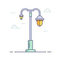 Fototapeta premium street lamp icon, street lamp vector illustration-simple illustration of street lamp, perfect for street lamp logos and icons