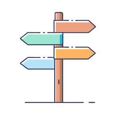 street sign icon, street sign vector illustration-simple illustration of street sign, perfect for street sign logos and icons