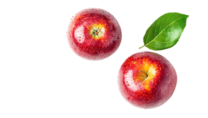 apples isolated on white background PNG.AI GENERATED