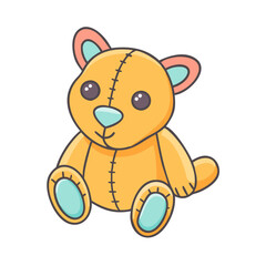 stuffed animal icon, stuffed animal vector illustration-simple illustration of stuffed animal, perfect for stuffed animal logos and icons