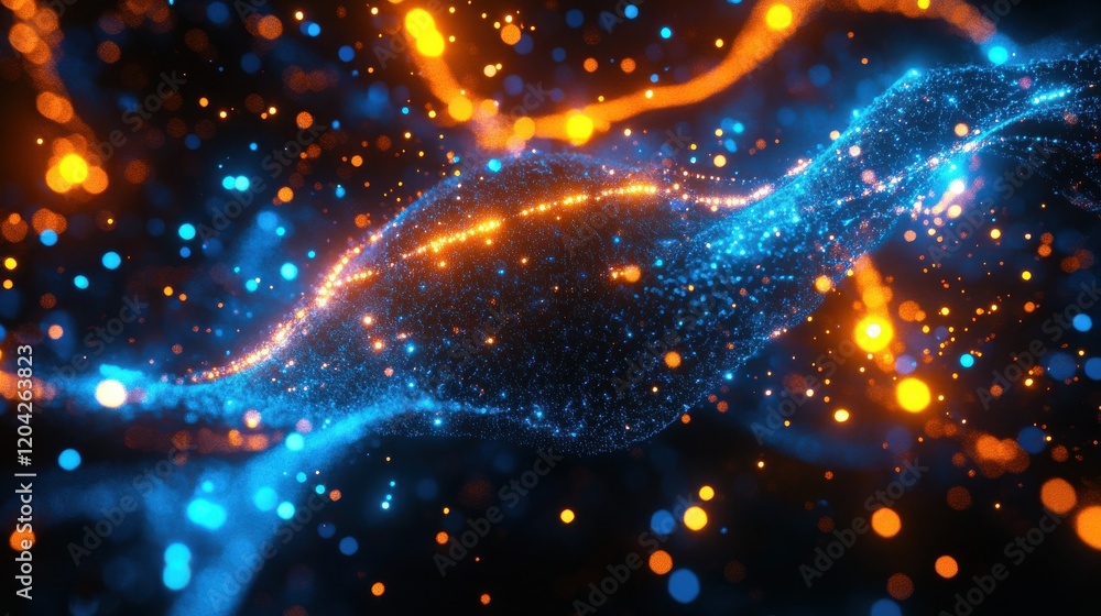 Poster abstract digital network connection concept - an abstract concept of digital network connections, hi