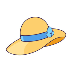 sun hat icon, sun hat vector illustration-simple illustration of sun hat, perfect for sun hat logos and icons