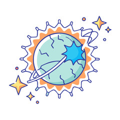 Obraz premium supernova icon, supernova vector illustration-simple illustration of supernova, perfect for supernova logos and icons