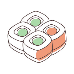 sushi icon, sushi vector illustration-simple illustration of sushi, perfect for sushi logos and icons