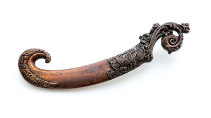 Obraz premium keris is traditional weapon in indonesia. keris make from metal and wood isolated on white.