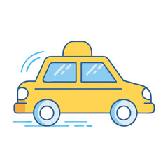 taxi icon, taxi vector illustration-simple illustration of taxi, perfect for taxi logos and icons