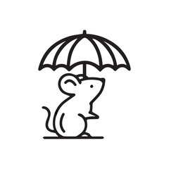 Rat icon art vector illustration	
