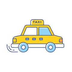 Fototapeta premium taxi icon, taxi vector illustration-simple illustration of taxi, perfect for taxi logos and icons