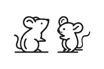 Rat icon art vector illustration	