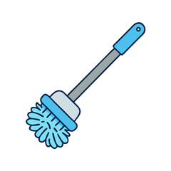 toilet brush icon, toilet brush vector illustration-simple illustration of toilet brush, perfect for toilet brush logos and icons