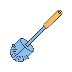 toilet brush icon, toilet brush vector illustration-simple illustration of toilet brush, perfect for toilet brush logos and icons