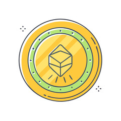 token icon, token vector illustration-simple illustration of token, perfect for token logos and icons