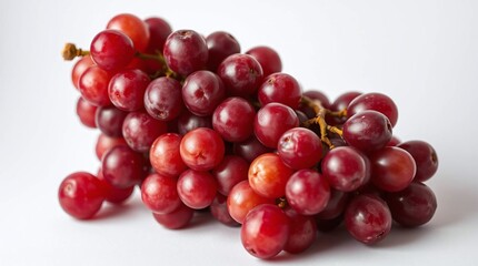 Fototapeta premium Red grapes showcased in a lush, elegant bunch, beautifully arranged.