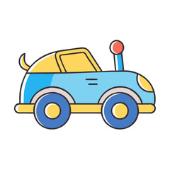 toy car icon, toy car vector illustration-simple illustration of toy car, perfect for toy car logos and icons