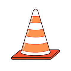 traffic cone icon, traffic cone vector illustration-simple illustration of traffic cone, perfect for traffic cone logos and icons