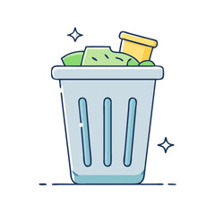 trash bin icon, trash bin vector illustration-simple illustration of trash bin, perfect for trash bin logos and icons