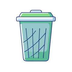 trash can icon, trash can vector illustration-simple illustration of trash can, perfect for trash can logos and icons
