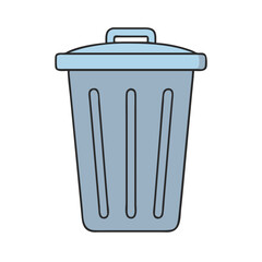 trash can icon, trash can vector illustration-simple illustration of trash can, perfect for trash can logos and icons