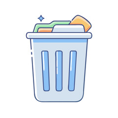 trash can icon, trash can vector illustration-simple illustration of trash can, perfect for trash can logos and icons