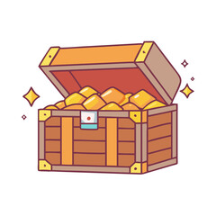 treasure chest icon, treasure chest vector illustration-simple illustration of treasure chest, perfect for treasure chest logos and icons