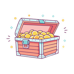 treasure chest icon, treasure chest vector illustration-simple illustration of treasure chest, perfect for treasure chest logos and icons