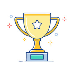 trophy icon, trophy vector illustration-simple illustration of trophy, perfect for trophy logos and icons