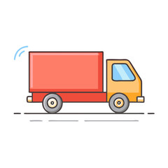truck icon, truck vector illustration-simple illustration of truck, perfect for truck logos and icons