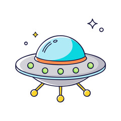 ufo icon, ufo vector illustration-simple illustration of ufo, perfect for ufo logos and icons