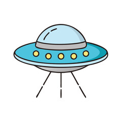 ufo icon, ufo vector illustration-simple illustration of ufo, perfect for ufo logos and icons
