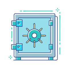 vault door icon, vault door vector illustration-simple illustration of vault door, perfect for vault door logos and icons