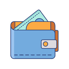 wallet icon, wallet vector illustration-simple illustration of wallet, perfect for wallet logos and icons