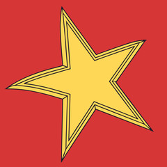 Vietnam Flag: Simple red background with a large yellow star in the center.
