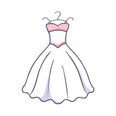 wedding dress icon, wedding dress vector illustration-simple illustration of wedding dress, perfect for wedding dress logos and icons