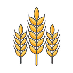 wheat icon, wheat vector illustration-simple illustration of wheat, perfect for wheat logos and icons