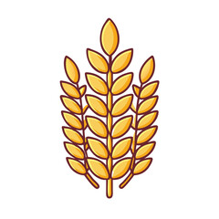 wheat icon, wheat vector illustration-simple illustration of wheat, perfect for wheat logos and icons