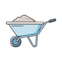 wheelbarrow icon, wheelbarrow vector illustration-simple illustration of wheelbarrow, perfect for wheelbarrow logos and icons