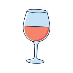 wine glass icon, wine glass vector illustration-simple illustration of wine glass, perfect for wine glass logos and icons