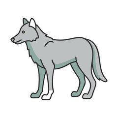 wolf icon, wolf vector illustration-simple illustration of wolf, perfect for wolf logos and icons